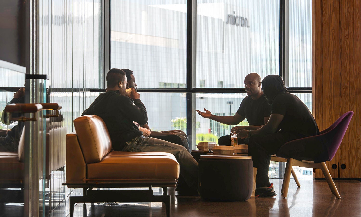 Team member in a meeting at the Micron Manassas campus​